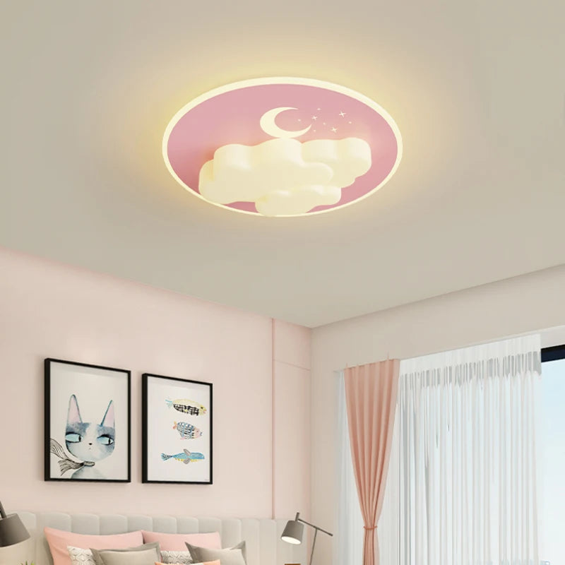 plafonnier créatif nuage étoilé pour chambre d'enfants