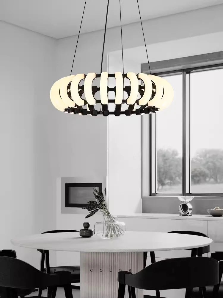 lampe pendante design moderne led ronde nordique pour décor atmosphérique