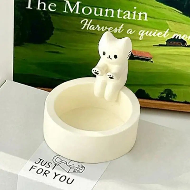 bougeoir chat mignon pour bougie aromathérapie décoratif cadeau anniversaire