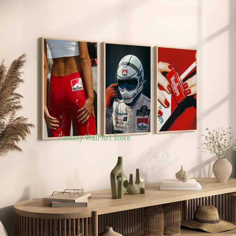 affiche de mode tendance peinture sur toile décorative pour passionnés de course