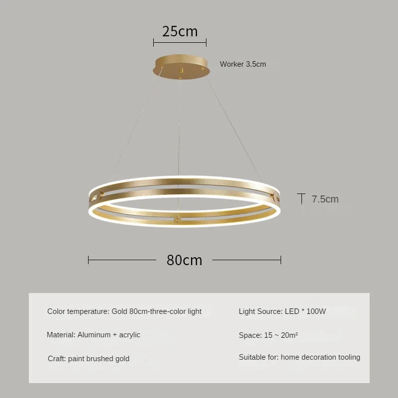 lustre circulaire moderne design créatif pour intérieur lumineux