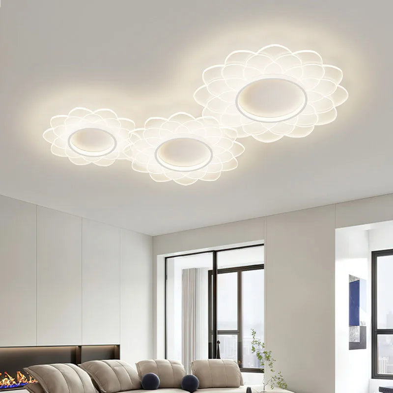 plafonnier led spot design floral en acrylique pour décoration intérieure