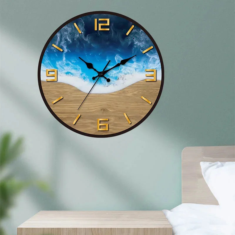 horloge murale acrylique silencieuse pour décoration intérieure moderne