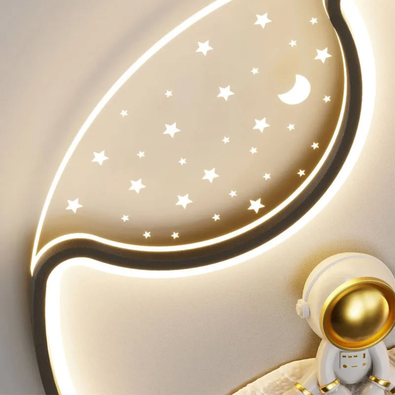 plafonnier led astronaute moderne pour chambre d'enfants