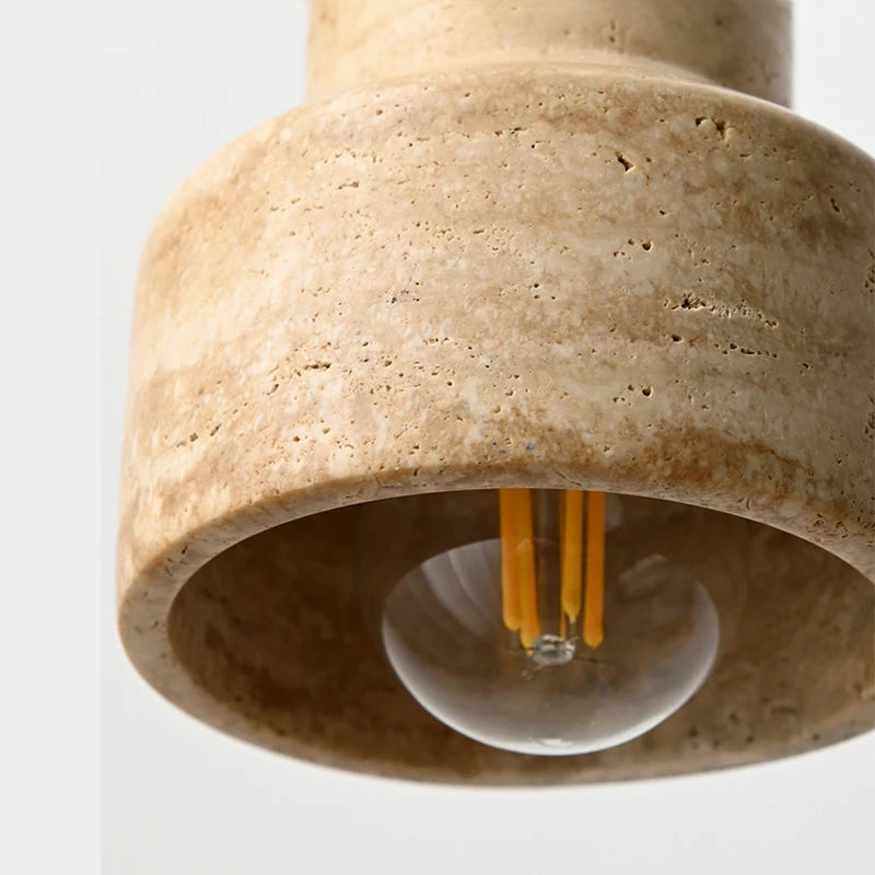 Suspension LED en marbre jaune