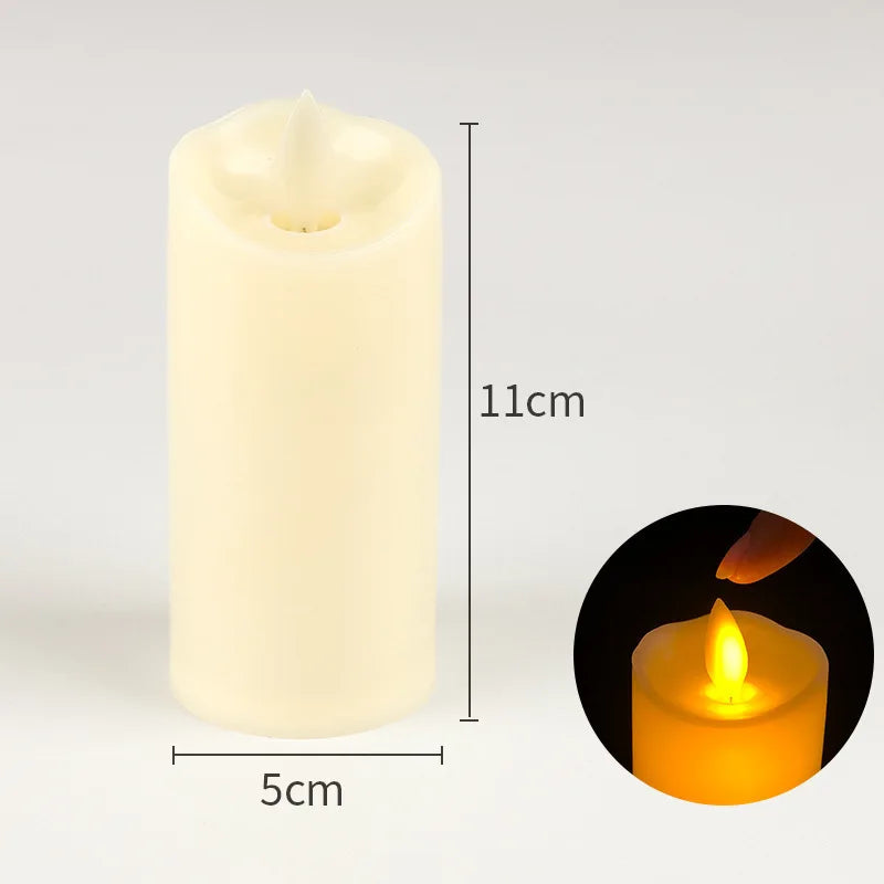 lampe à poser électrique avec bougies sans flamme pour décorations festives