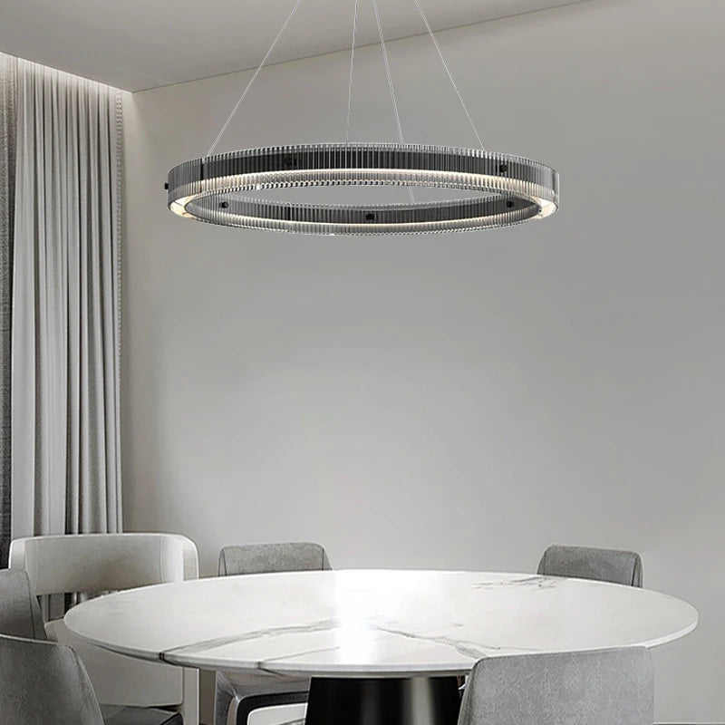 lustre minimaliste italien design nordique en verre haut de gamme