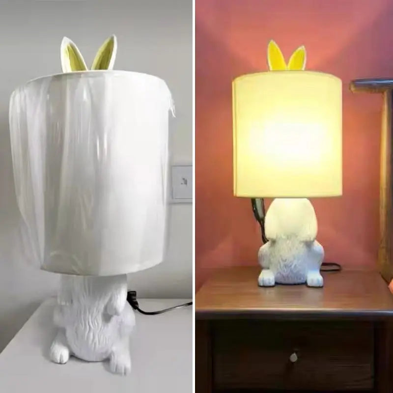 lampe à poser moderne en forme de lapin pour éclairage intérieur