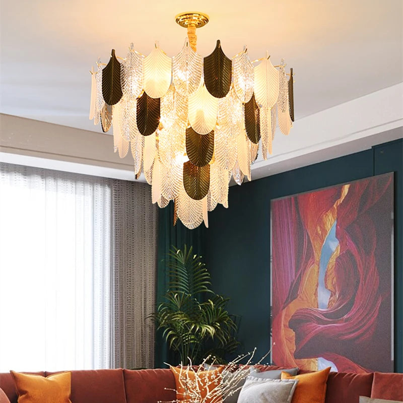 lustre suspension design led en verre acrylique luminaire