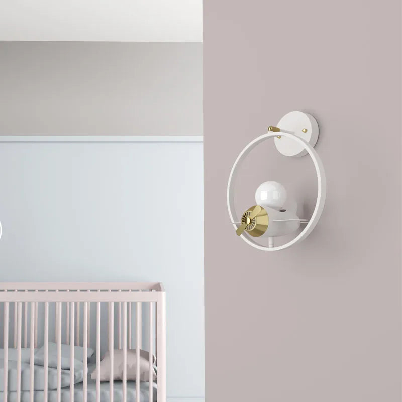 applique murale moderne pour chambre d'enfant avec lumière led décorative