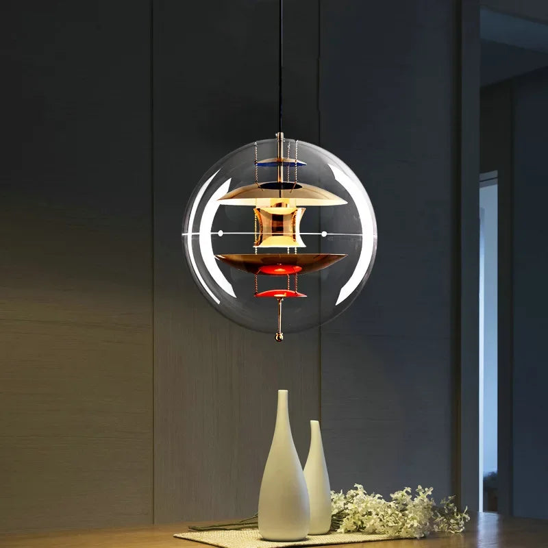 suspension globe planet design pour bar et restaurant