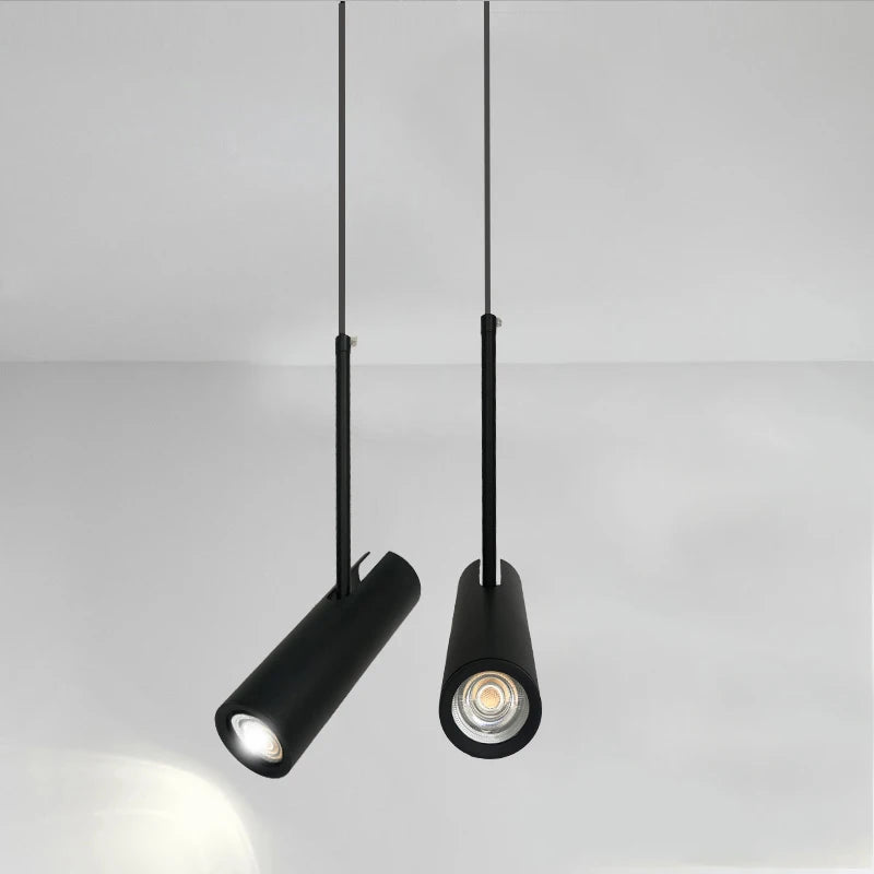 Nordique moderne LED suspension lampe salle à manger décor Restaurant Bar café chambre étude noir suspension lumières abat-jour réglable