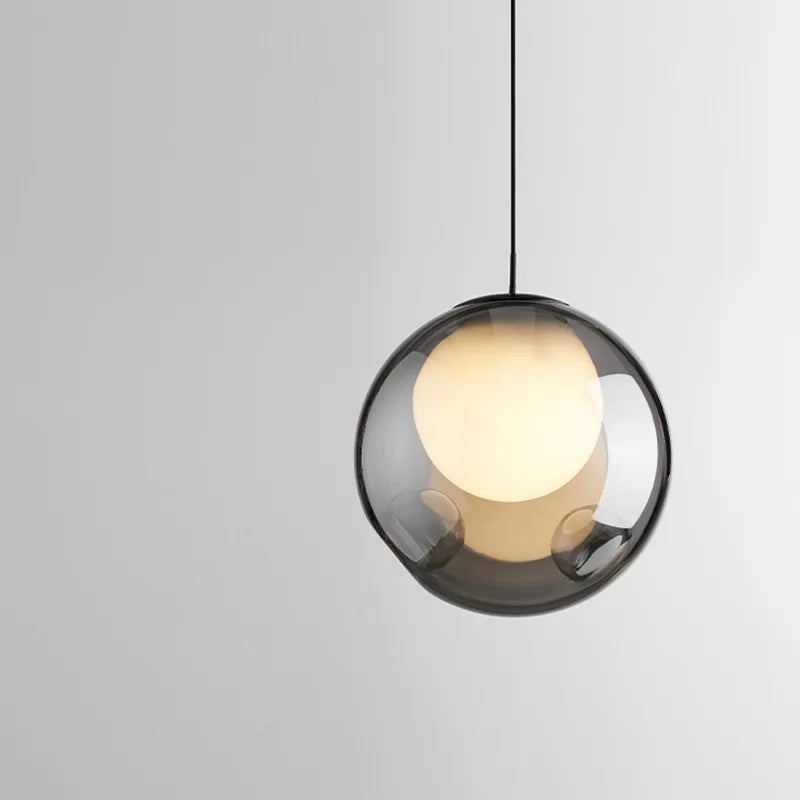 abat-jour en verre nordique led minimaliste design luminaire