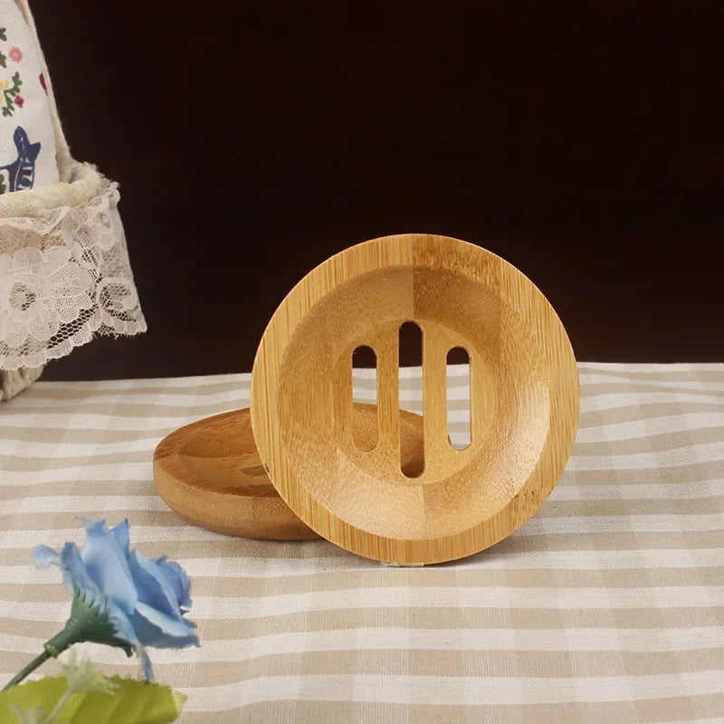 boîte à savon en bambou naturel pour salle de bain