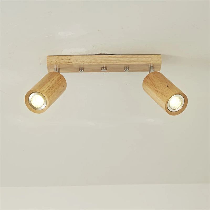 spot en bois simple led pour éclairage de magasin et salle à manger