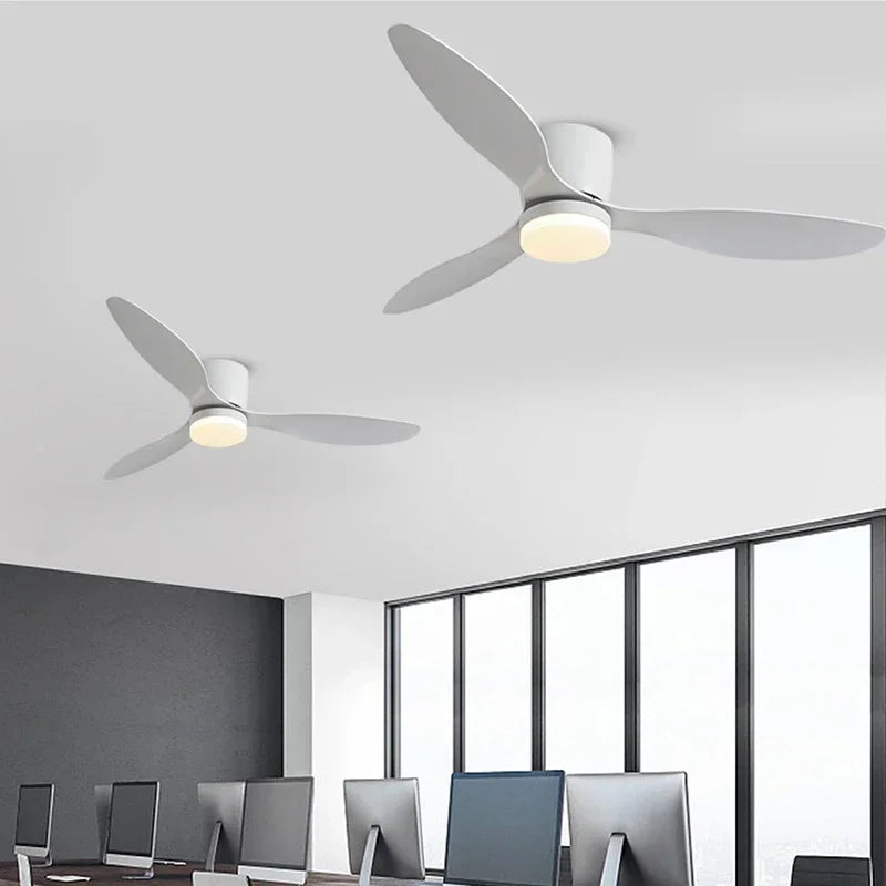 plafonnier ventilateur lumineux avec télécommande design nordique