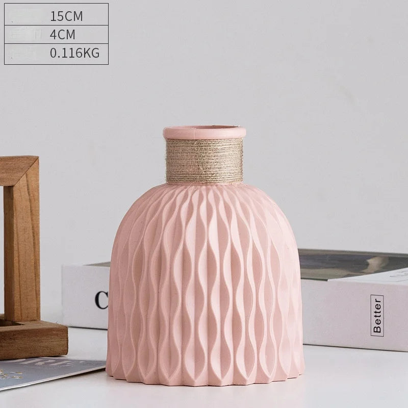 vase moderne en plastique pour décoration florale nordique