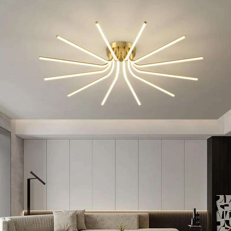 lustre led moderne minimaliste pour éclairage intérieur varié