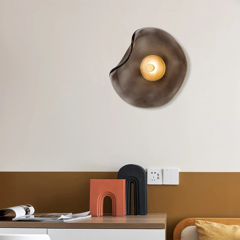 applique murale led minimaliste en verre au design nordique