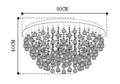 lustre à led avec boules de cristal pour intérieur moderne