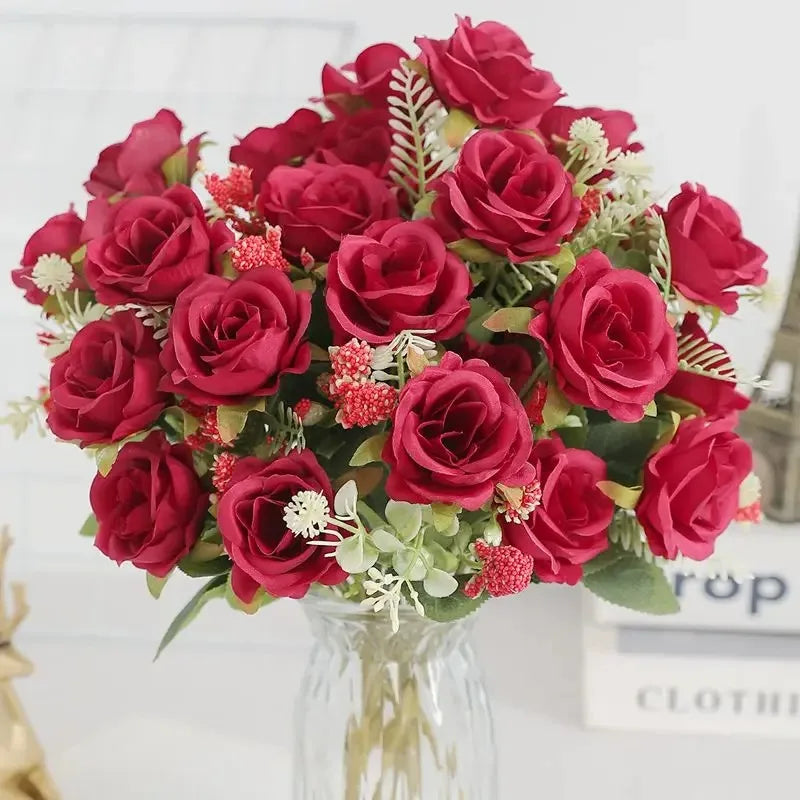 bouquet de pivoines artificielles pour mariage et décoration intérieure