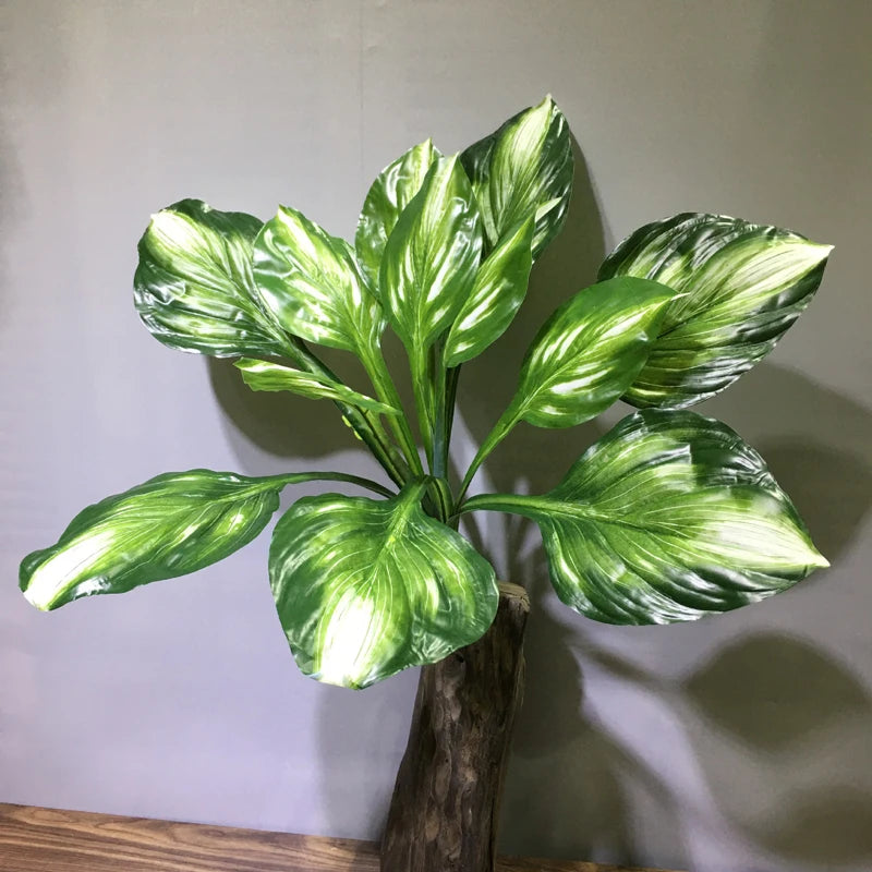 plante tropicale artificielle monstera et hosta pour décoration intérieure extérieure