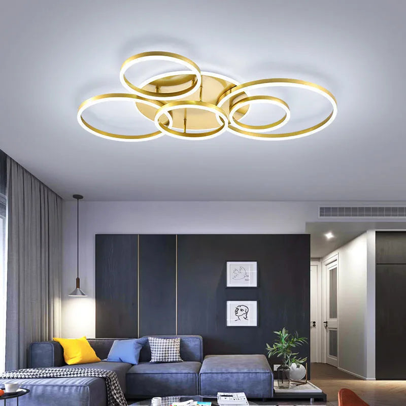 lustre led moderne minimaliste à intensité variable pour éclairage intérieur