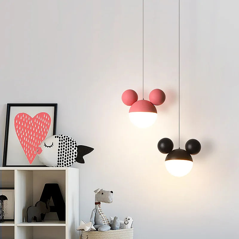 suspension mickey lampe moderne créative pour enfant