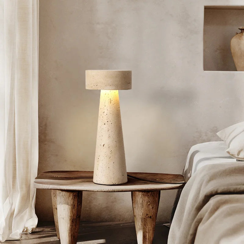 Creative Stone Table Lamp Desk Light for Bedroom Living Room Study