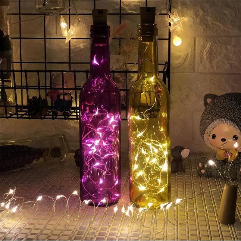 guirlande lumineuse led en fil de cuivre pour décoration festive