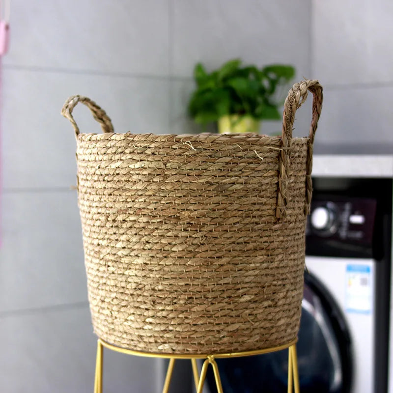 panier tissé à la main pour jardinage et rangement décoratif