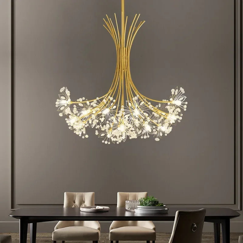 Dandelion Chandelier Nordic Pendant Lamp Ceiling Suspension Hanging Light for Living Ding Room