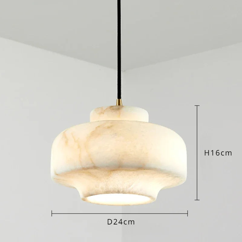 lustre en marbre naturel design moderne avec éclairage led créatif