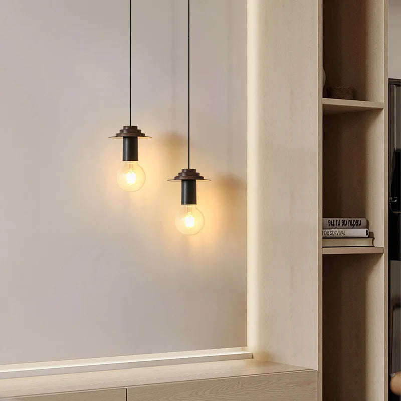 lampe suspendue moderne en bois pour bar livraison directe
