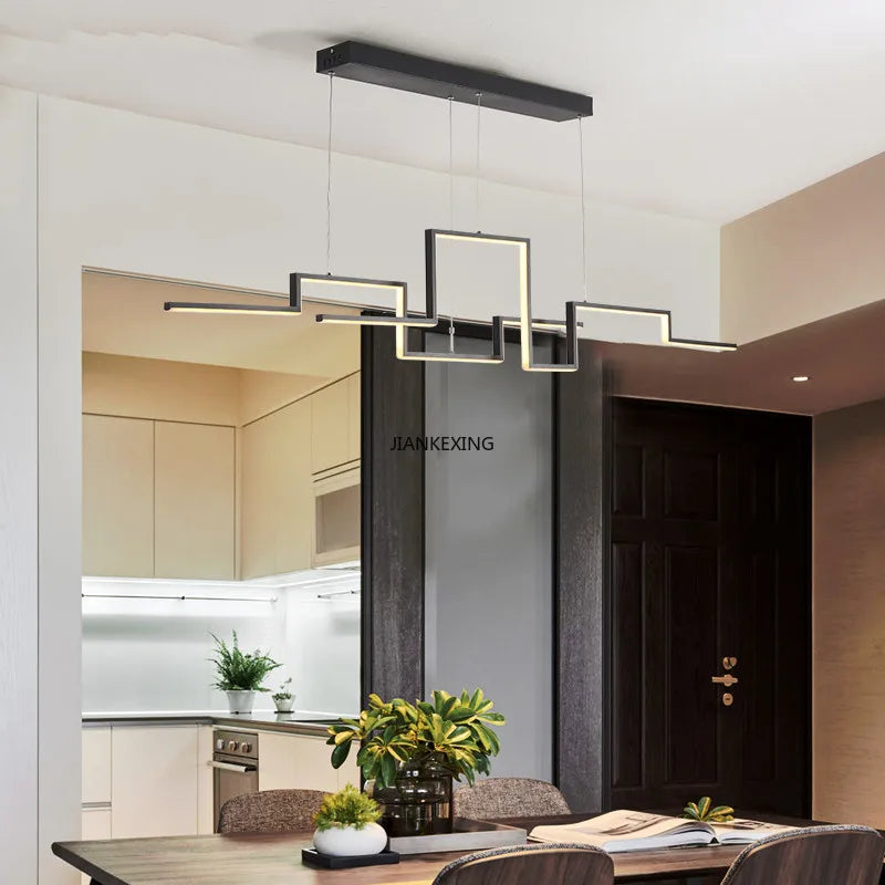 lustre led design réglable suspension pour intérieur maison