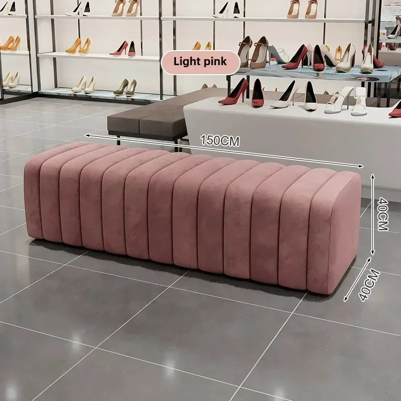 banc à chaussures design moderne avec repose pieds doux et confortable