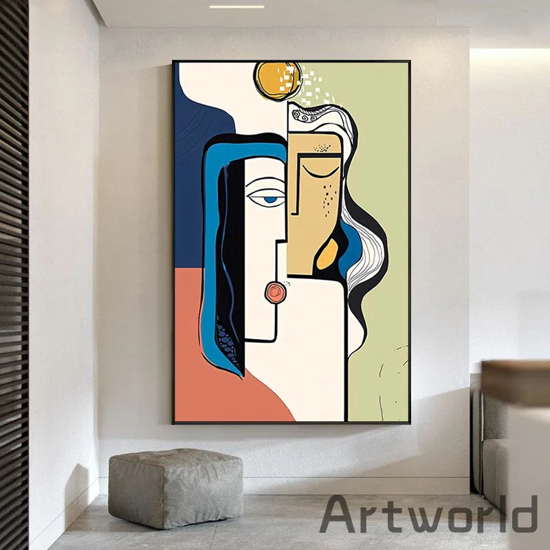 oeuvre d'art abstraite impression hd pour décoration murale