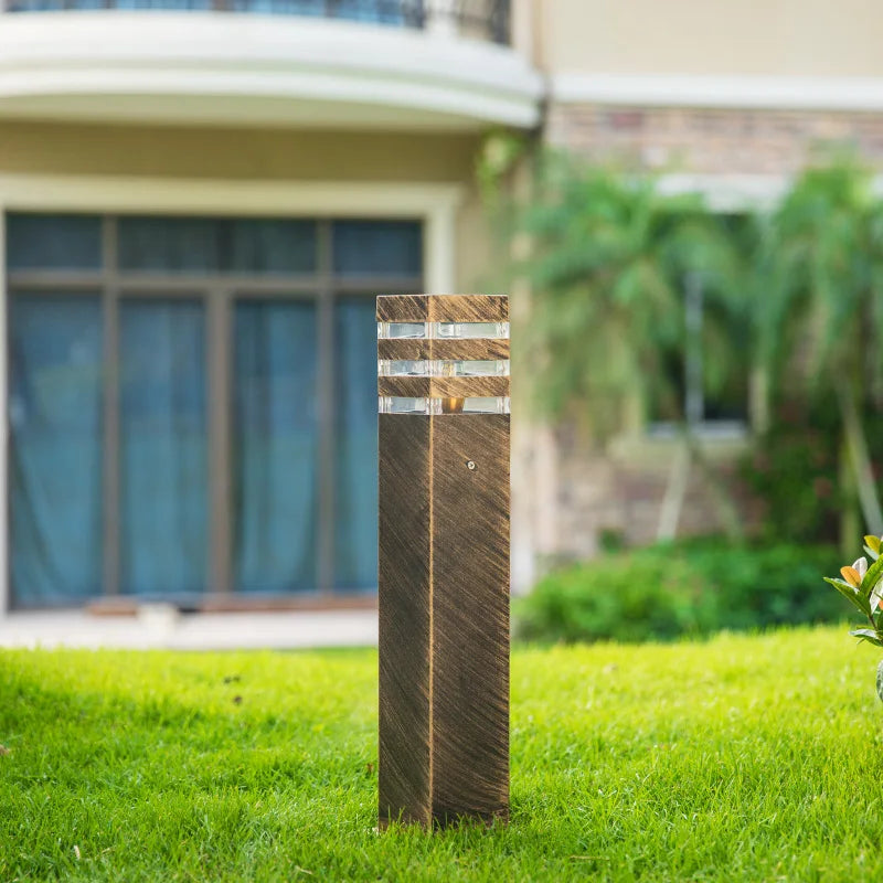 pilier lumineux led aluminium étanche pour jardin extérieur