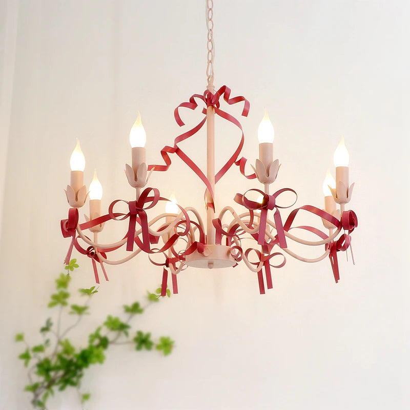 lustre mignon pour enfant style pastoral avec nœud