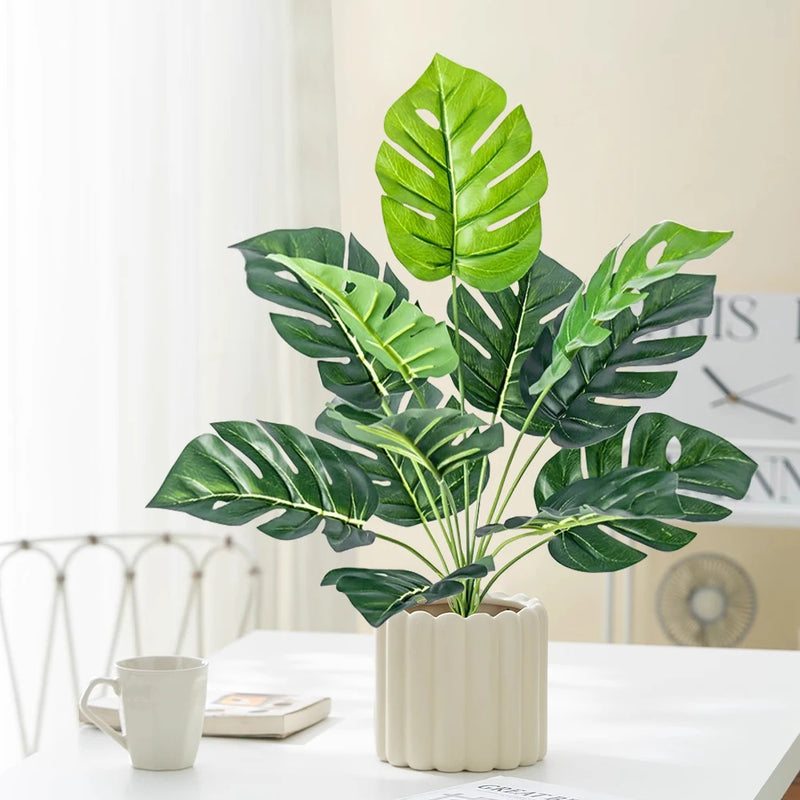 plante artificielle monstera branchage tropical pour décoration intérieure extérieure