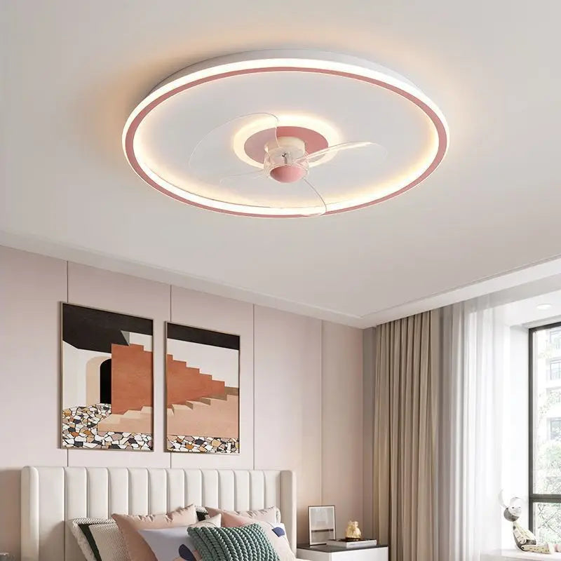 ventilateur de plafond intelligent avec télécommande et éclairage LED