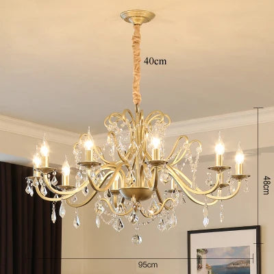 lustre moderne en cristal avec éclairage led élégant pour votre intérieur