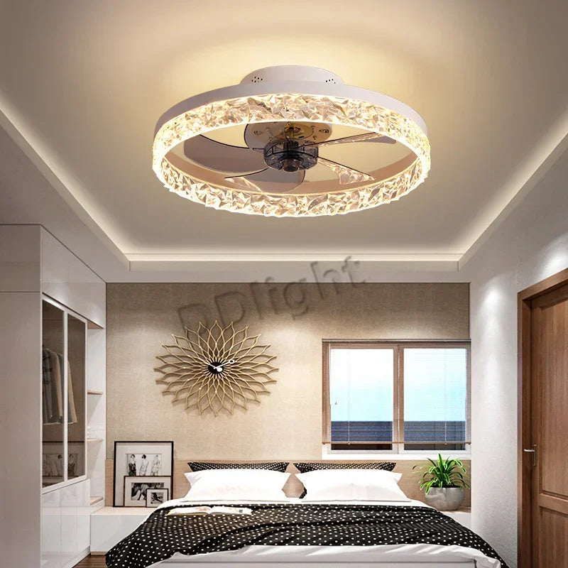 plafonnier ventilateur de plafond lumineux télécommandé dimmable décoratif