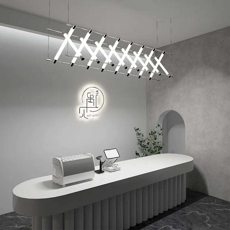 Modern Simple Chandelier, Restaurant, Bar, Exhibition hall, Chandelier, Nordic art Island designer, Extremely Simple LED Lamps