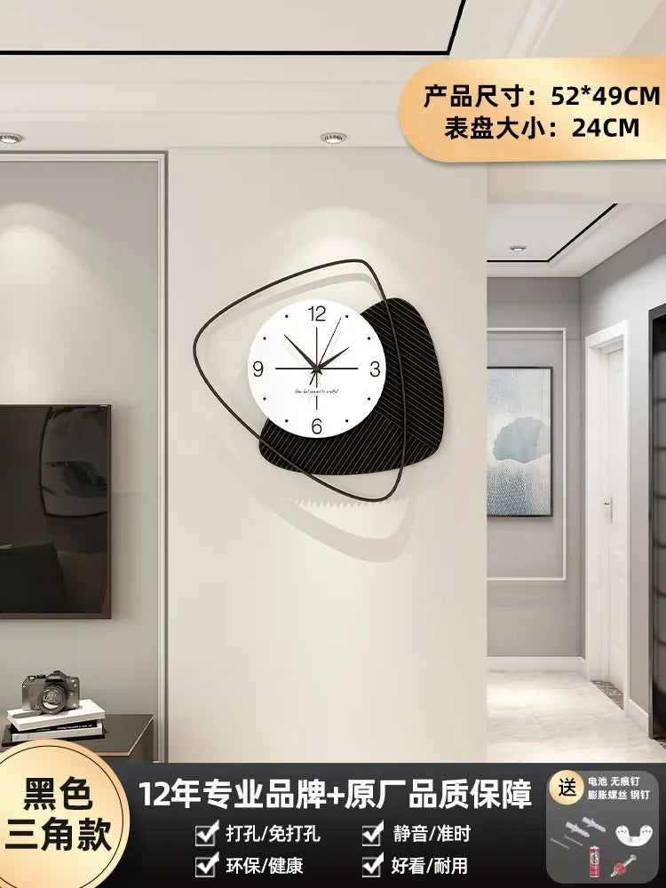 horloge murale silencieuse design nordique moderne luxe décoratif