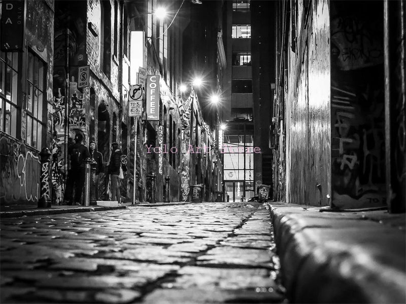 affiches modernes en noir et blanc de melbourne pour décoration murale