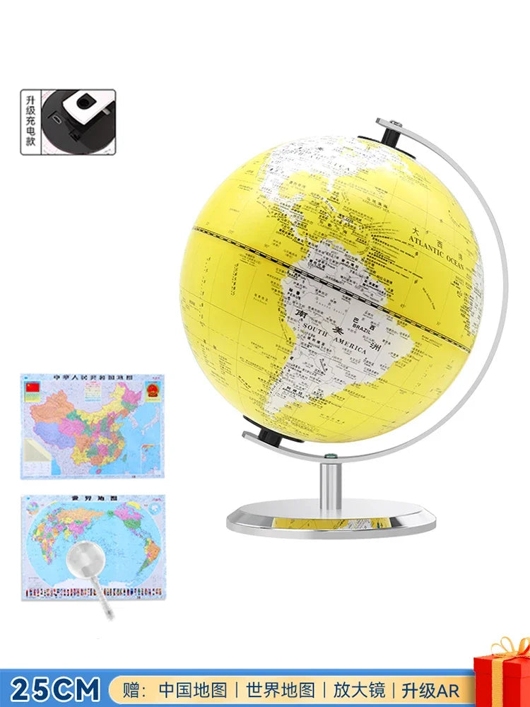 globe lumineux éducatif carte du monde décoration géographie