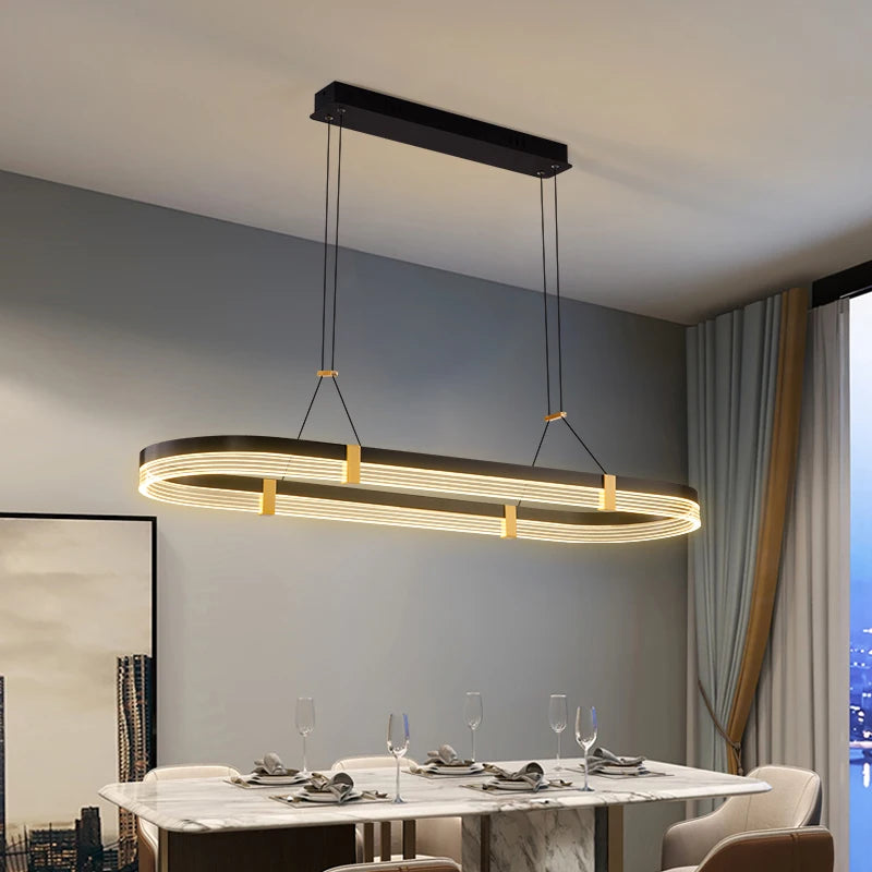 suspension moderne en led pour décoration intérieure élégante