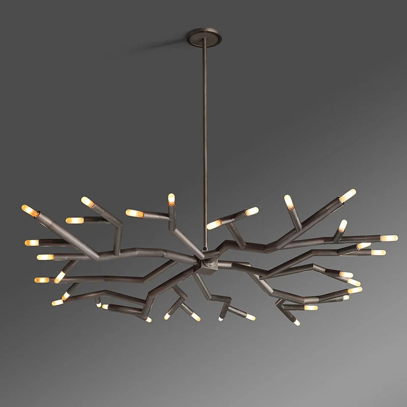 lustre led de luxe en acier inoxydable éclairage moderne