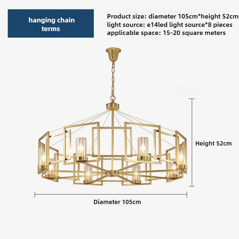 suspension en cuivre design créatif pour un éclairage élégant